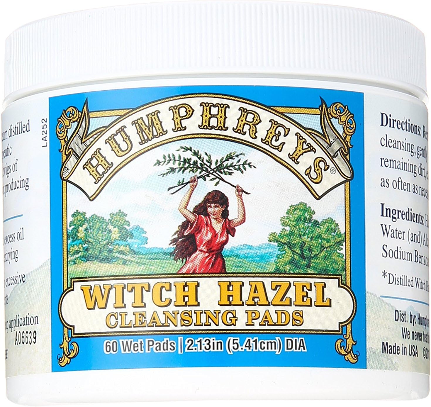 Humphreys Pharmacal Inc. - Witch Hazel Astringent Cleansing Pads 60 ct