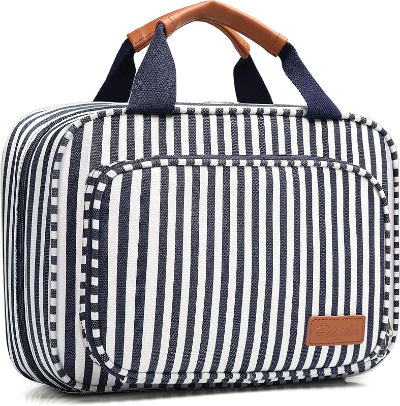 Necessaire de viagem suspensa Bosidu com 4 compartimentos, gancho e alça removível