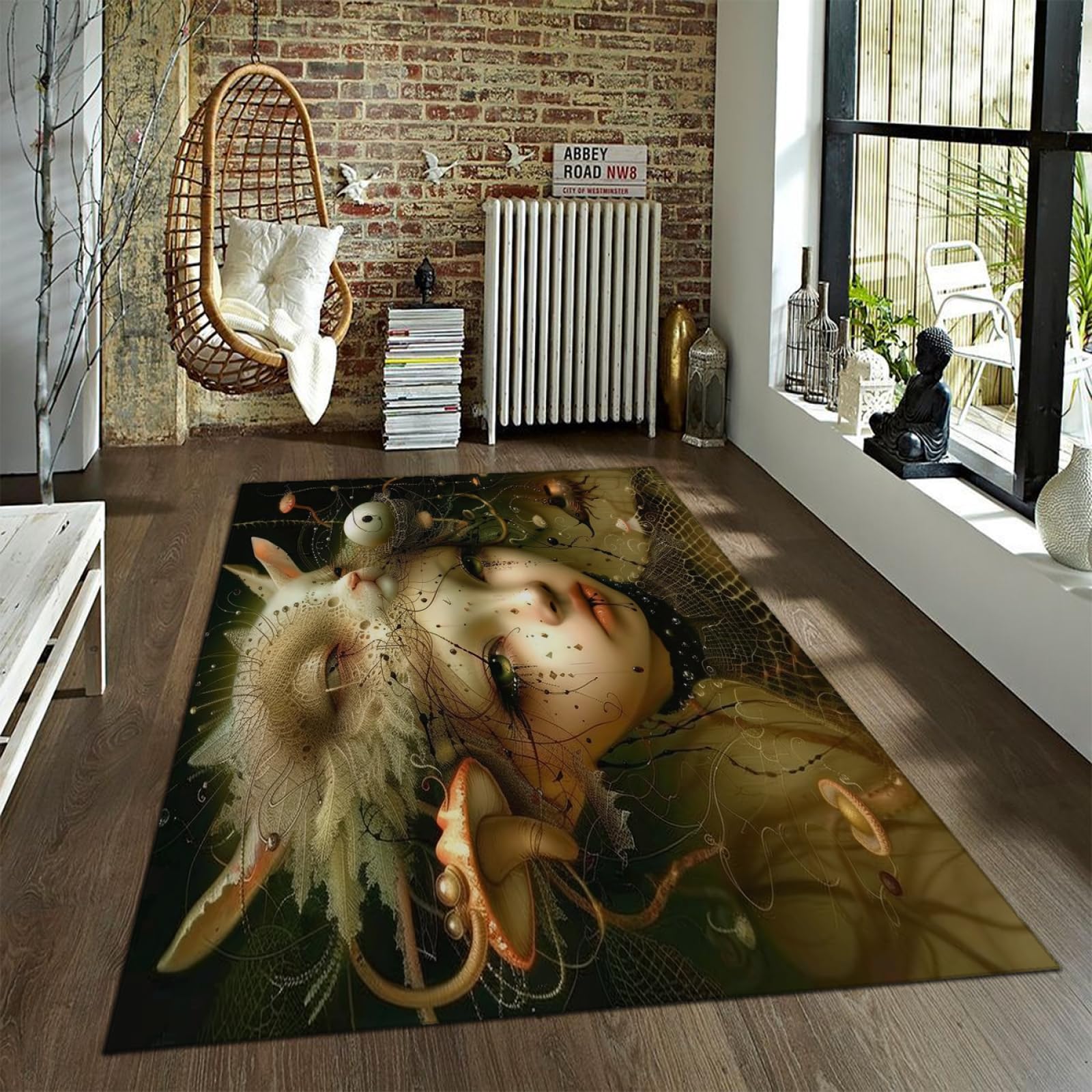 Tapis d'Halloween rectangulaire antidérapant 90x180 pour deco salon chic