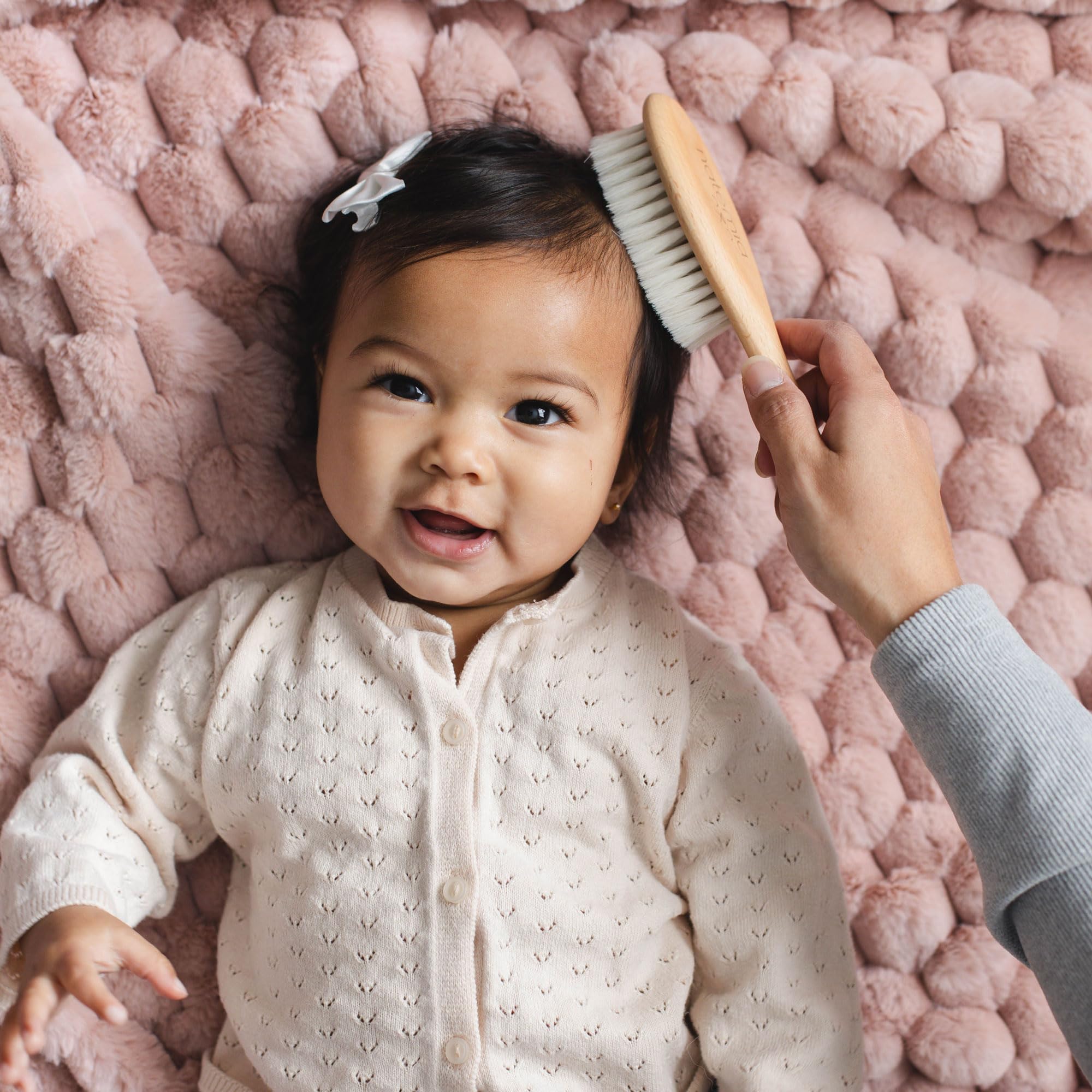 Amazon.com : Natemia Wooden Baby Hair Brush & Comb Set - Natural