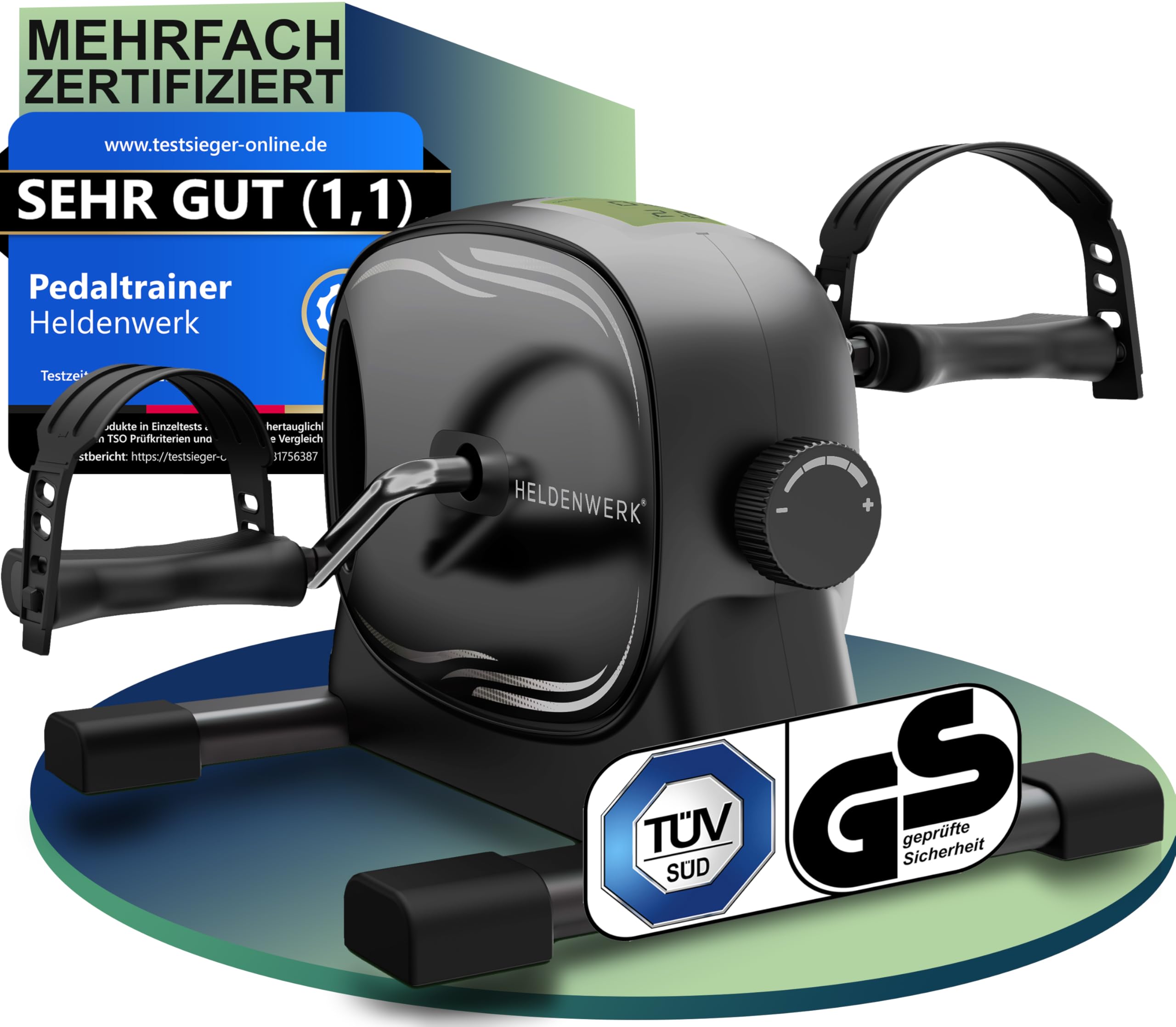 PedalTrainer HELDENWERK Con Certificazione TÜV/GS - Cyclette Da Tavolo Per Allenamento Gambe E Braccia - Foto 10