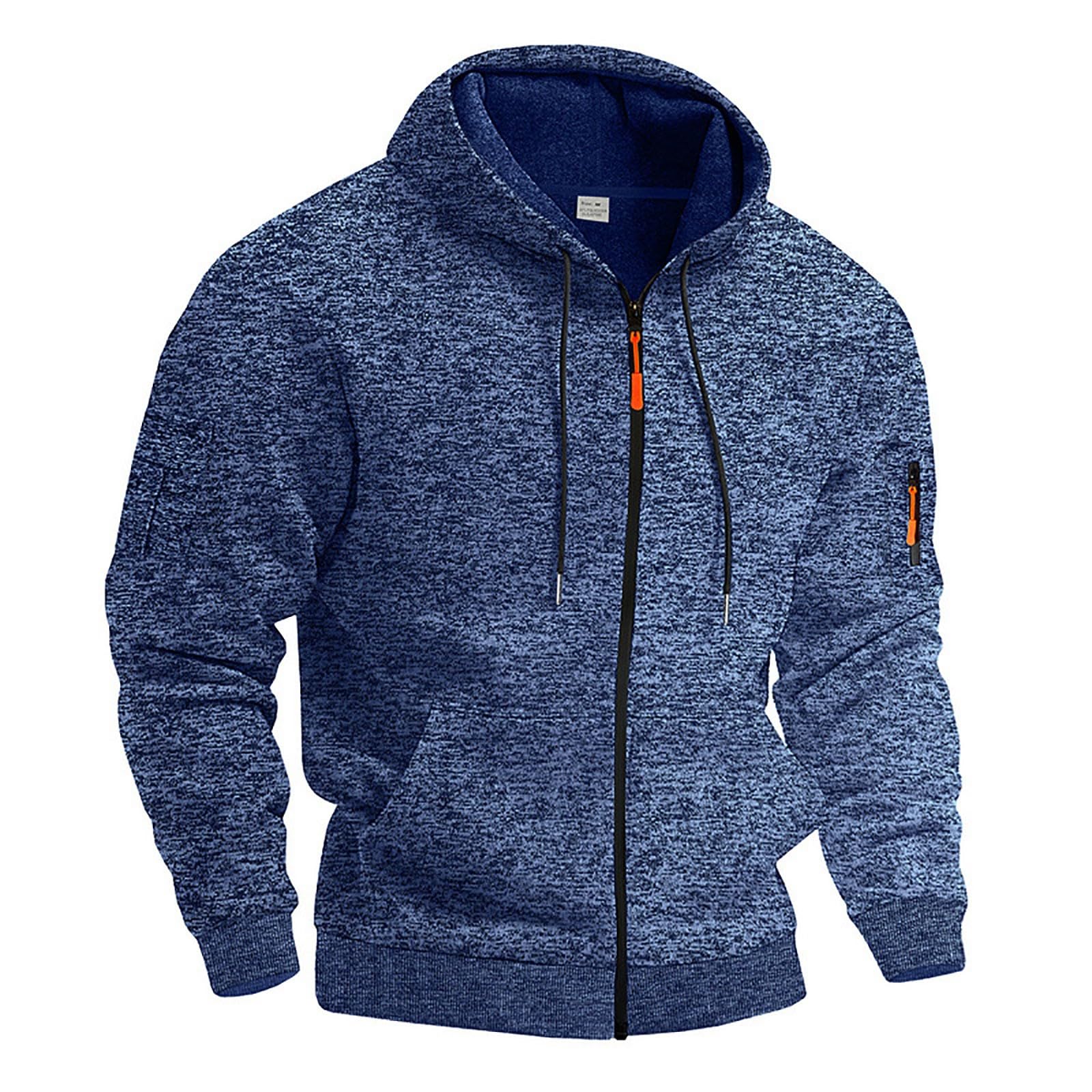 Generisch Jacke Damen üBergangsjacke Schweres, gepolstertes -Sweatshirt für Herren mit Kation-Arbeitskleidung, Tasche, Kapuzenreißverschluss, Trendsport-Sweatshirt