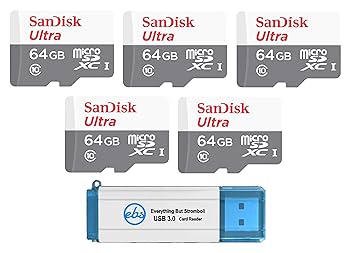 Amazon.com: SanDisk Ultra 64GB microSDXC Memory Card (5 Pack