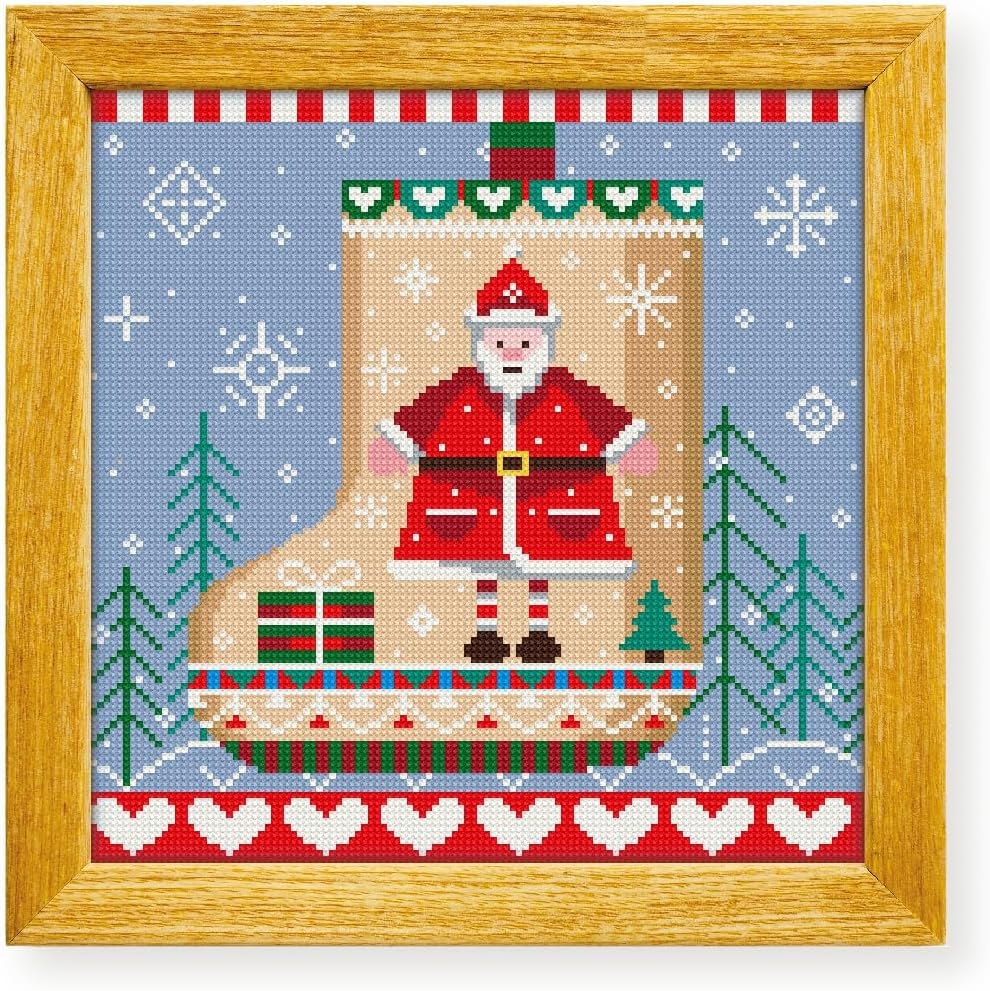Awesome Pattern Studio Merry Christmas DS1496, Diamond Painting Kit, Diamond Art Kits for Adults, Full Drill 5D Diamond Dots Kits. All Items Included.