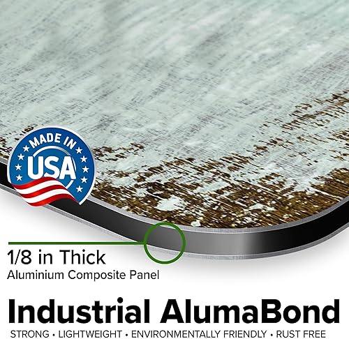 Miniatura 619 de My Sign Center - Letrero personalizado, 11 colores de fuente, 13 estilos de fuente, 4 opciones de agujero, 22 tamaños, 8 x 32 pulgadas, sin óxido,