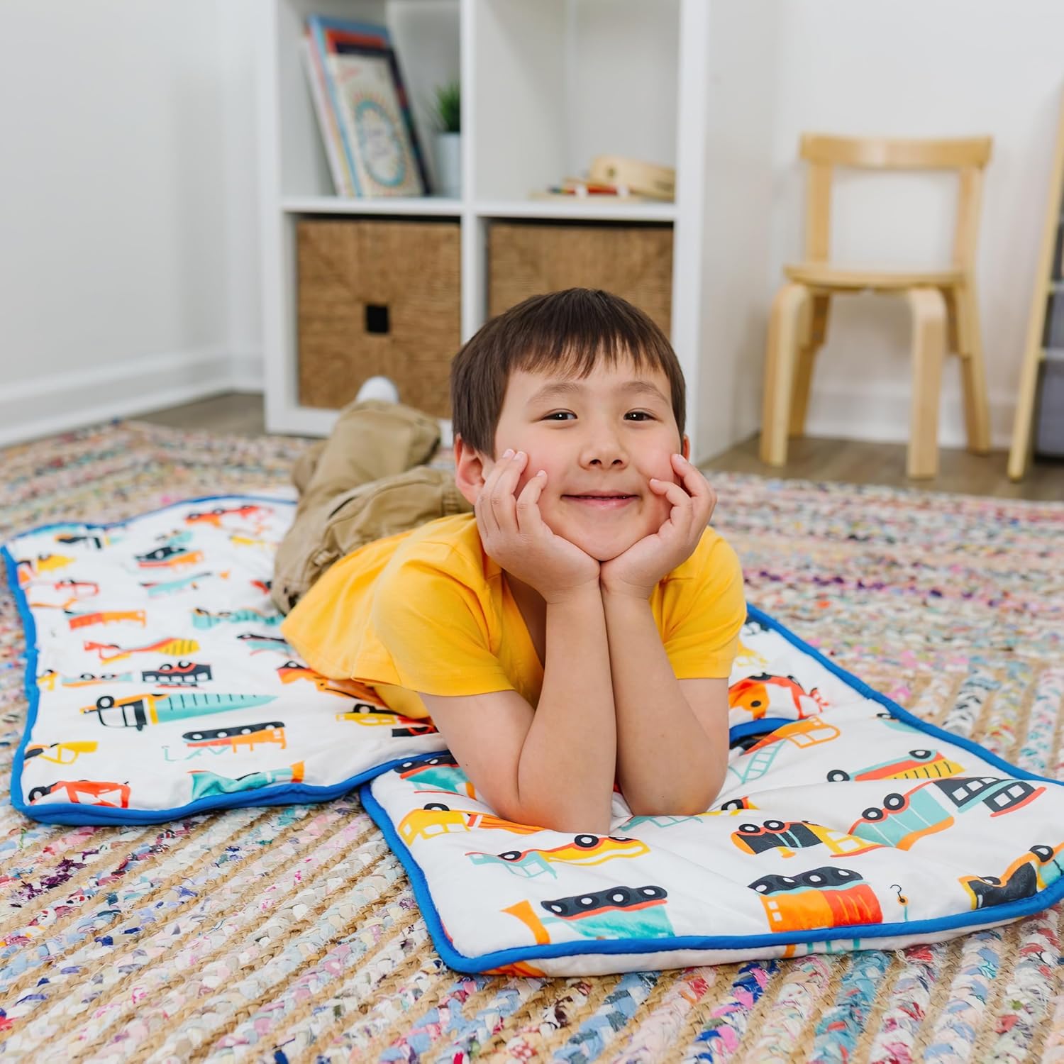 Wildkin Kids Velour Nap Mat – Soft, Cozy, Convenient for Daycare & Preschool