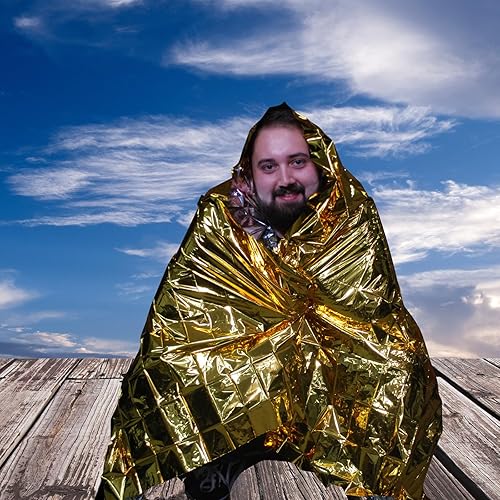 Miniatura 6 de Manta de emergencia, manta de emergencia portátil, equipo de supervivencia, saco de dormir térmico de emergencia Bivvy para campamento, adecuado