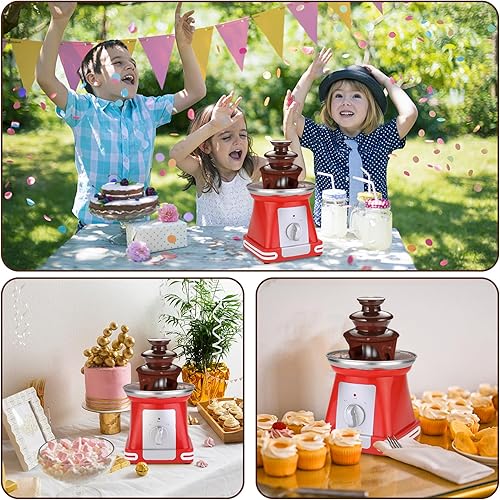 Miniatura 8 de Mini fuente de chocolate para fiesta, máquina de fuente de chocolate para queso de nacho, salsa de barbacoa, licores de ranchos, fuente de fondue de