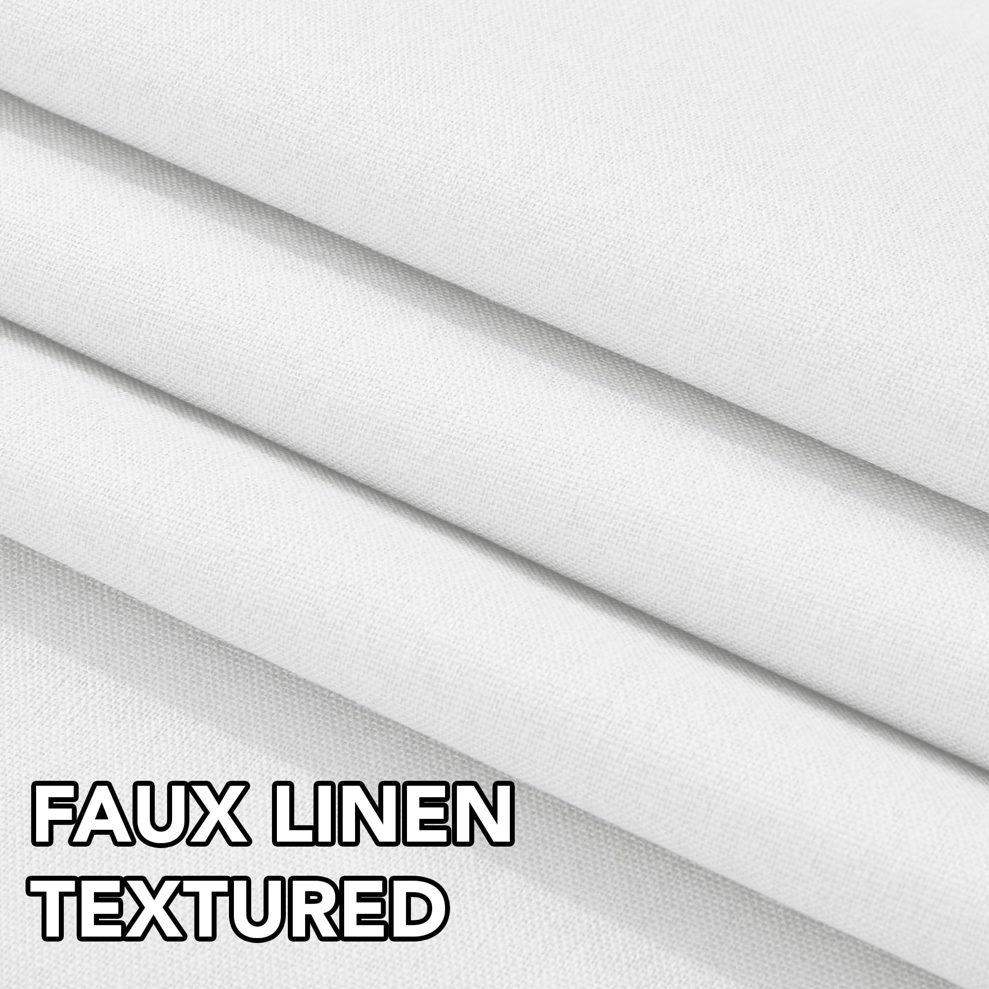 Deconovo Tende Oscuranti 100% Tasca per Asta Set 2 Pannelli 70x150 cm Bianco Sporco per Interni