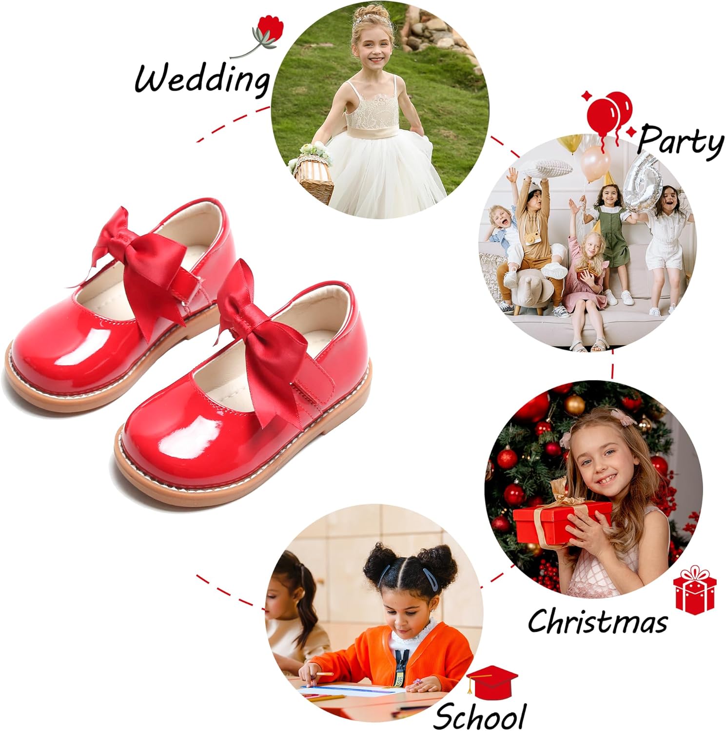 Toddler Girl Mary Jane Dress Shoes-Little Girl School Uniform Shoes for Wedding Party - Image 4