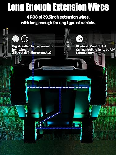 Miniatura 13 de SUNPIE Luces de rueda para camión de color de ensueño para automóviles con gran angular para SUV con llanta de neumáticos de 17 pulgadas y 18