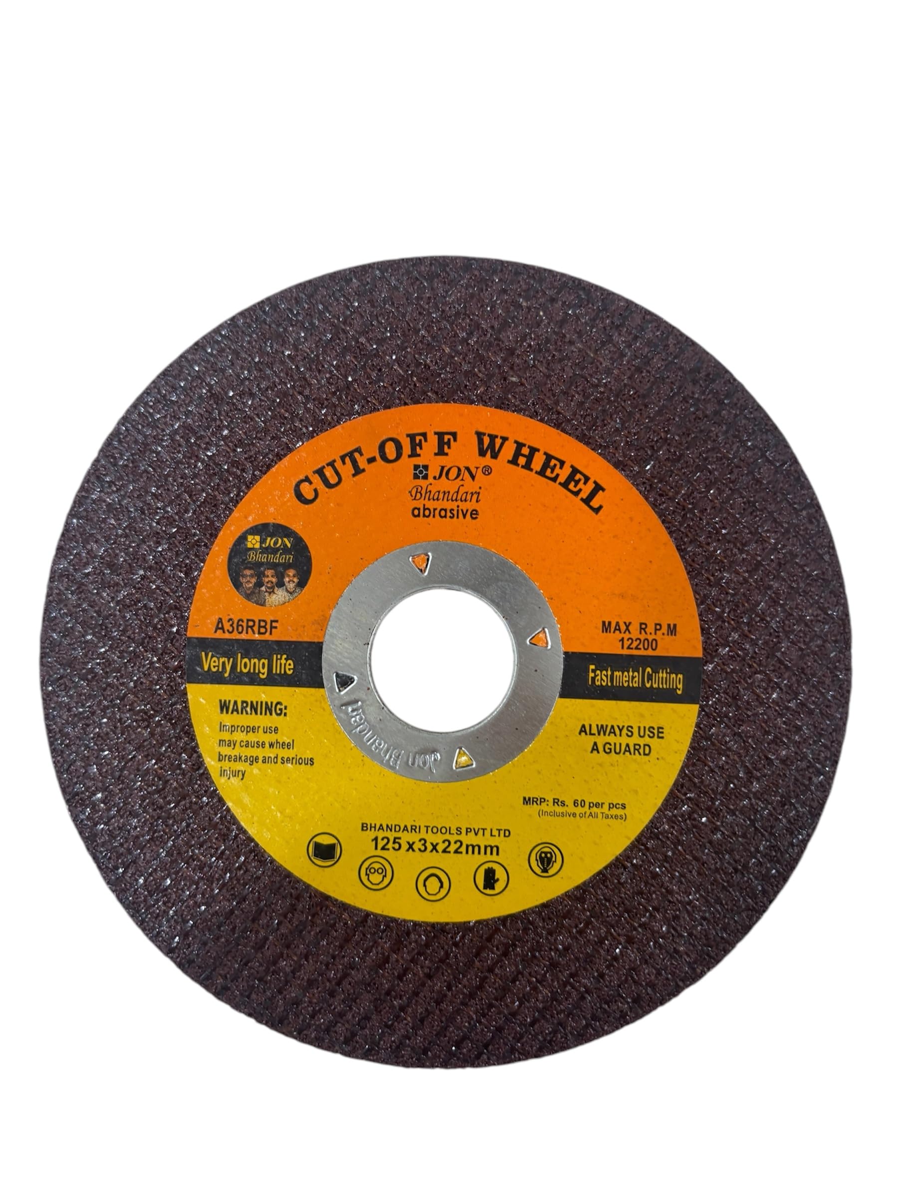 Jon Bhandari Tools 5-Inch Premium Abrasive Cut Off Wheel – Set of 5 Metal Cutting Discs (125x3x22mm) for Iron, Steel & Other Metals – High performance, Durable, Heat Resistant, Low Vibration-image-5