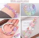 100Pcs Verre à cerises 10mm Perles de fleurs pour DIY Fabrication de bijoux, perles florales colorées, Mini Exquise Fleur Charm, pour DIY Collier Bracelet Artisanat Adulte