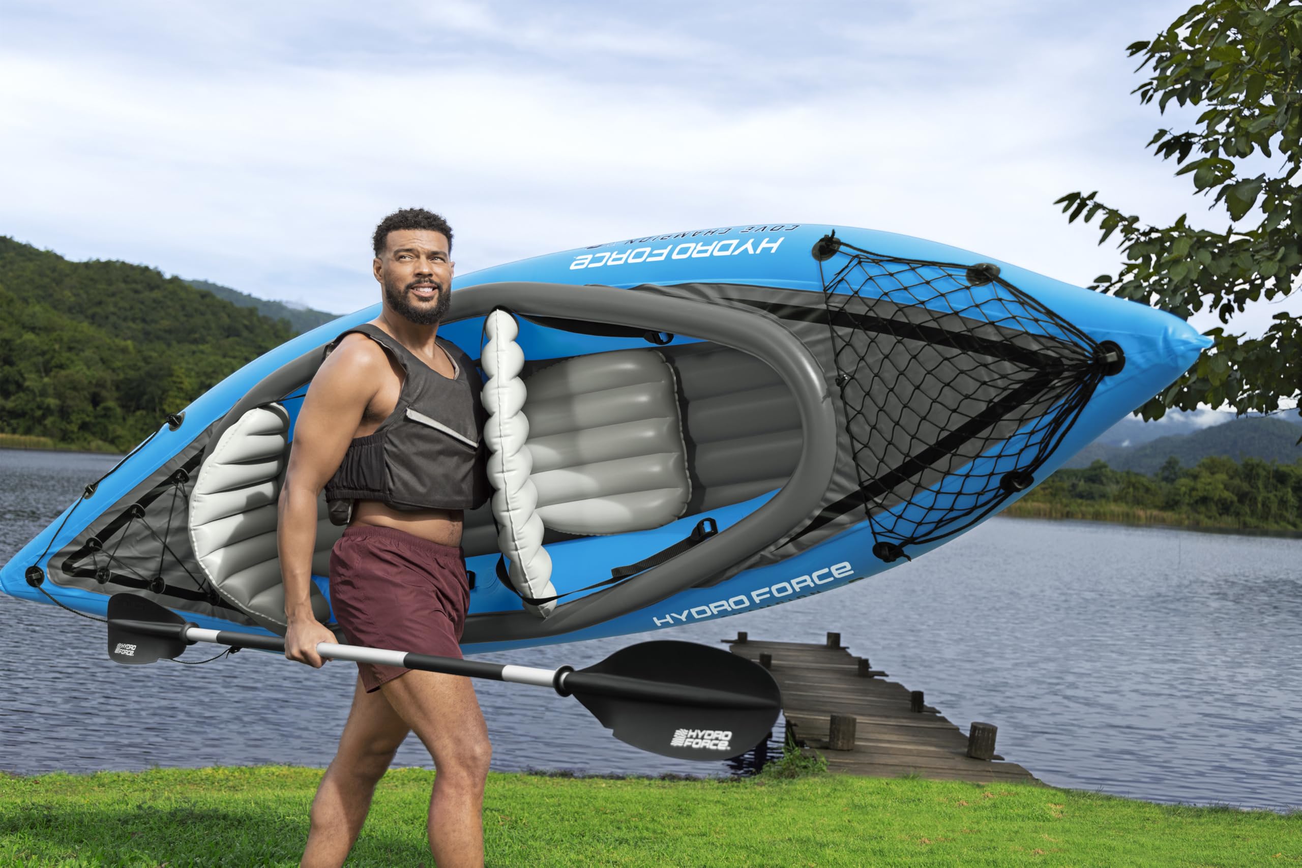 Bestway Hydro-Force Cove Champion X2 Kayak Inflable 2 Plazas con Bomba y Accesorios