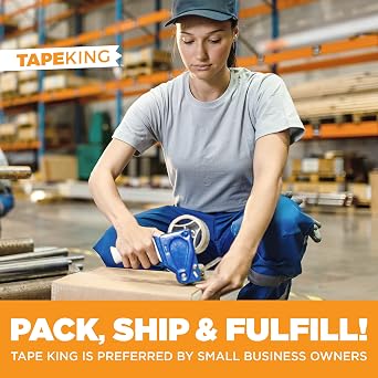 Tape King Clear Packing Tape | 110 Yards Per Roll (6 Rolls) | 1.88 Inch Wide Heavy Duty Packing Tape 2.7mil Strong Adhesive for Moving Boxes, Shipping Cartons, Office Use, Storage (660 Yards)