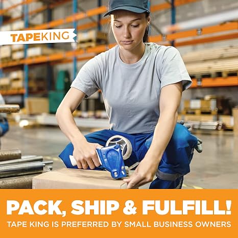 Tape King Clear Packing Tape | 110 Yards Per Roll (6 Rolls) | 1.88 Inch Wide Heavy Duty Packing Tape 2.7mil Strong Adhesive for Moving Boxes, Shipping Cartons, Office Use, Storage (660 Yards)
