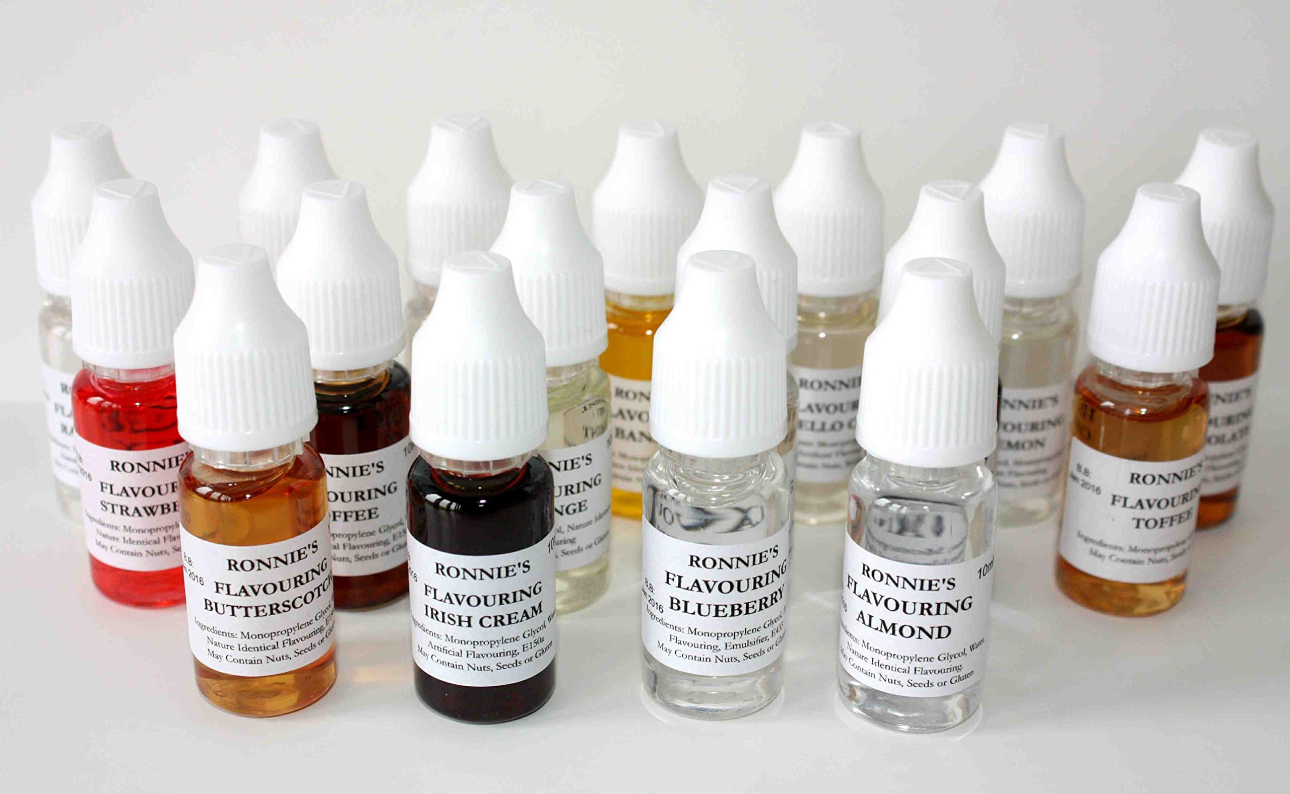 Edible Flavourings Set of 19 Flavours for Sugarcraft