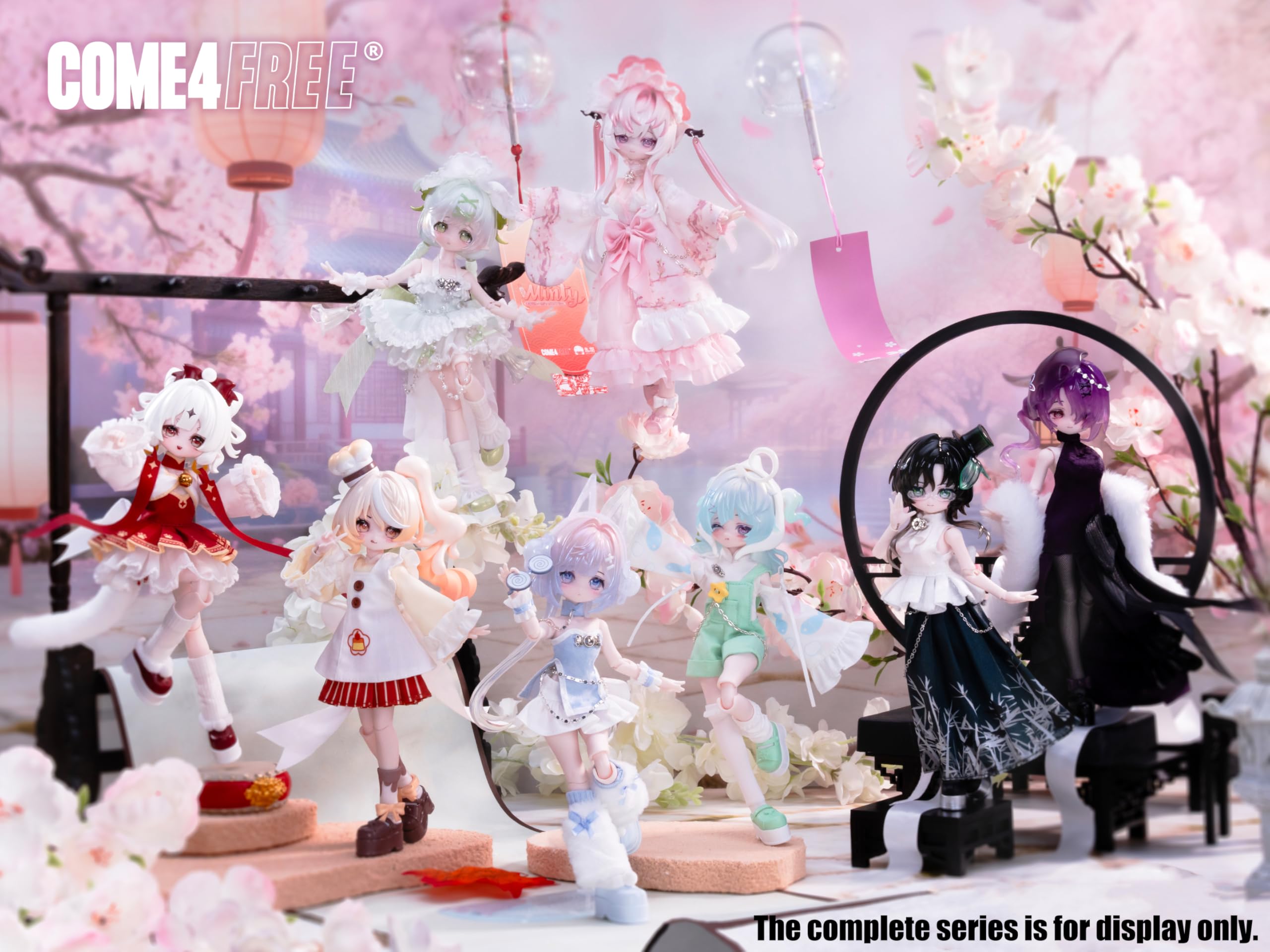 TOYVERSE COME4FREE BJD Minty Little Lucky Spirits Series, JinYue, edycja standardowa, 1 sztuka/20 cm, lalka BJD, ruchoma lalka, z ubraniami dla lalek, prezent urodzinowy, 15+