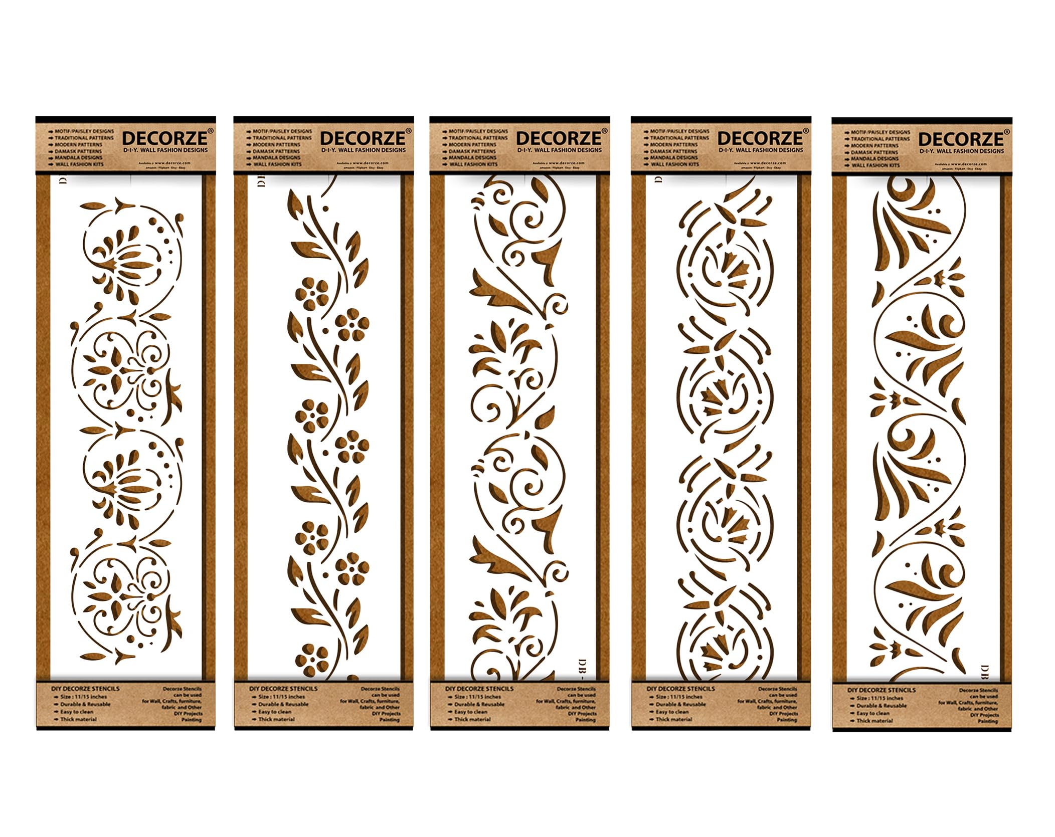 See full amazon price history chart for Decorze Plastic Stencils for Border Art, Stencils for Wall, Border Stencils for Wall Painting Suitable for Room Wall Decoration Purpose (Set of 5)(Color-White)|Design-9 Decorze Plastic Stencils for Border Art, Stencils for Wall, Border Stencils for Wall Painting Suitable for Room Wall Decoration Purpose (Set of 5)(Color-White)|Design-9 (B0CL4W8526) Amazon Price History, Amazon Price Tracker