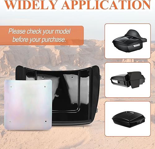 Miniatura 4 de Tour Pack - Placa base de metal, placa de refuerzo de base interior de repuesto para Harley Touring Rushmore 2014+ Chopped King Tour Pak Razor