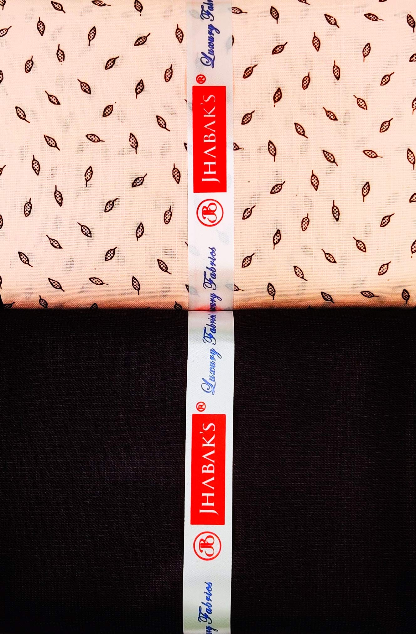 jhabak's Printed Shirt and Trouser Fabric - Cotton Blend Material - 2.25m Shirt Cloth - 1.20 Pant Piece for Men Light Orange-picture-25