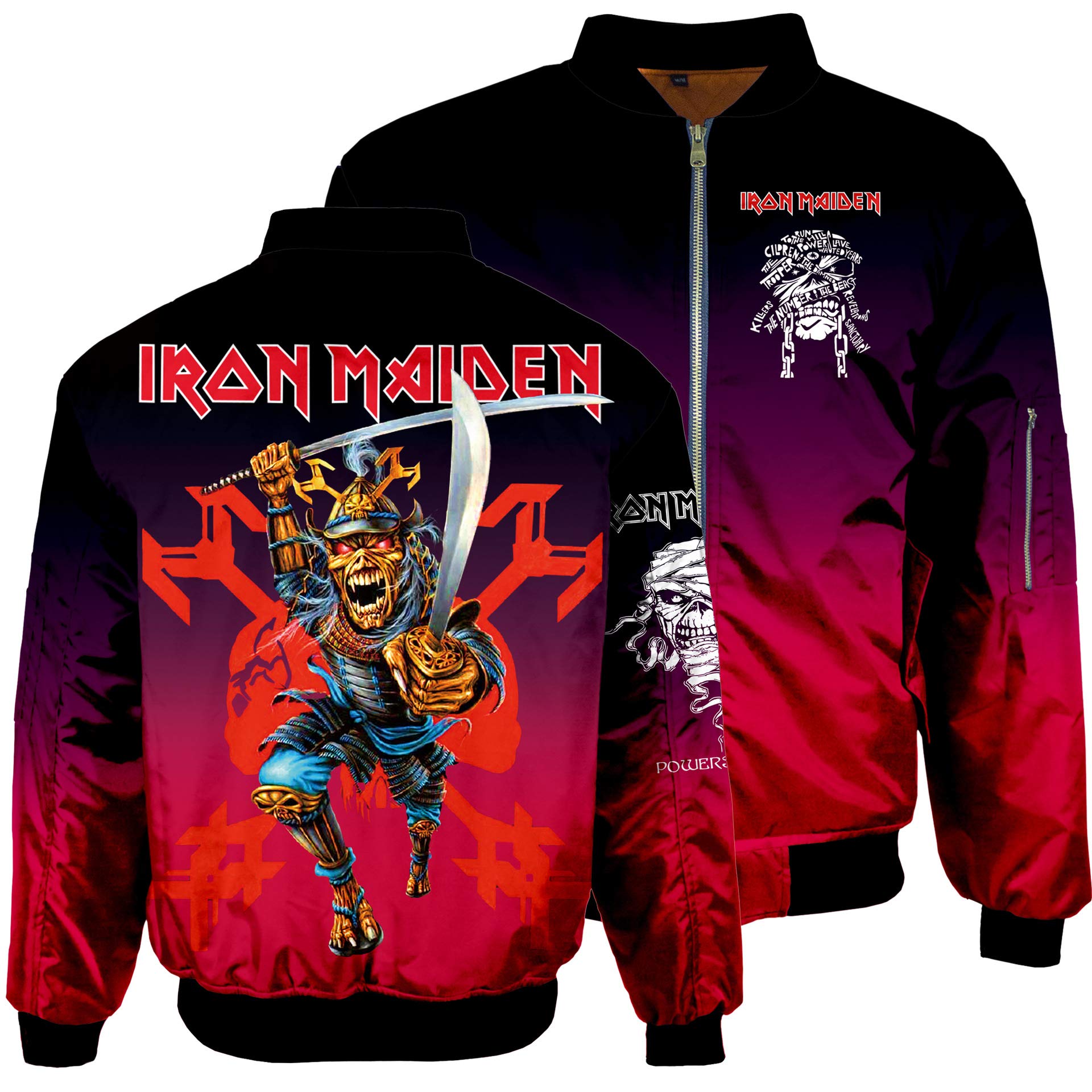 HFJLLHeavy metal rock band Ironmadan Men's Winter Casual Cotton Jacket
