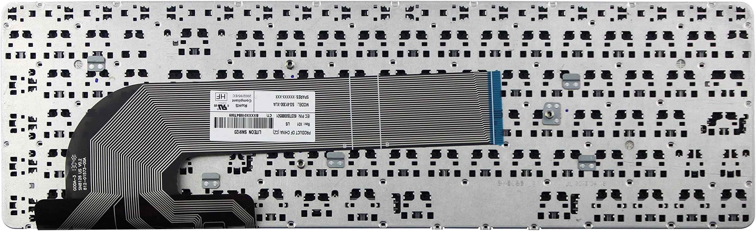US Keyboard for HP ProBook 450 G0 450 G1 450 G2 455 G1 455 G2 470 G0 470 G1 470 G2, Black Color Without Frame