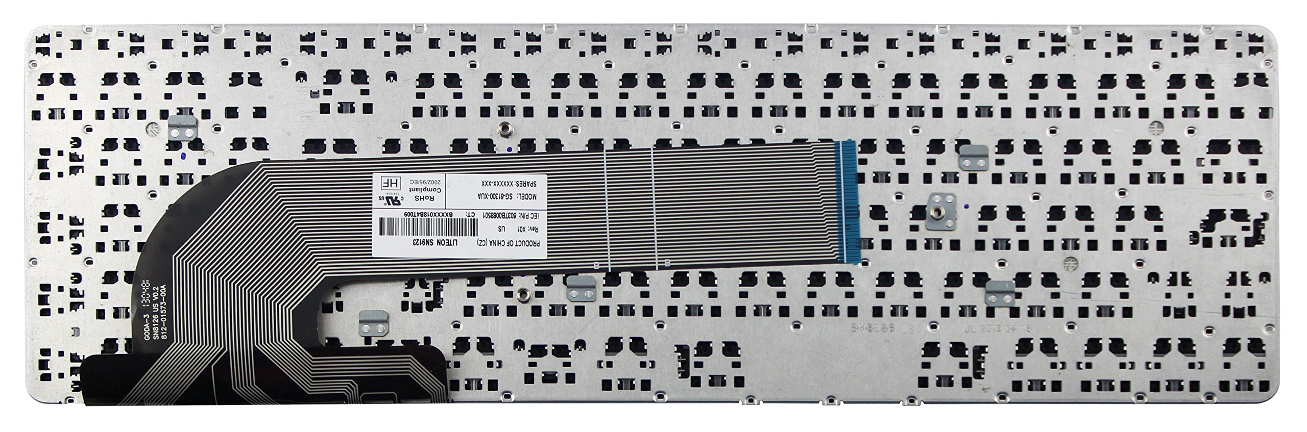 US Keyboard for HP ProBook 450 G0 450 G1 450 G2 455 G1 455 G2 470 G0 470 G1 470 G2, Black Color Without Frame