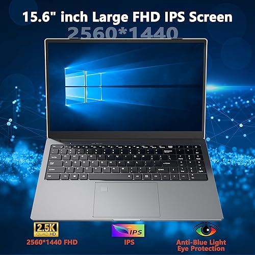 Miniatura 3 de Computadora portátil totalmente metálica de 15.6 pulgadas 2.5K Core i7-1195G7(hasta 4.8 GHz) MX450 Computadora portátil 32 GB RAM 512 GB NVME SSD