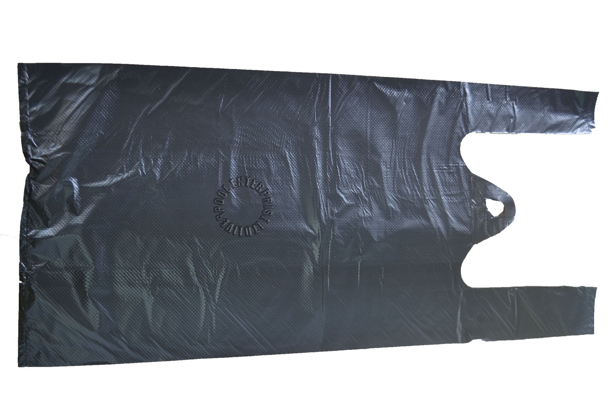 Black/White/Blue Vest Carrier Bags Strong Resistent & Shopping Takeaway Bags (100, )