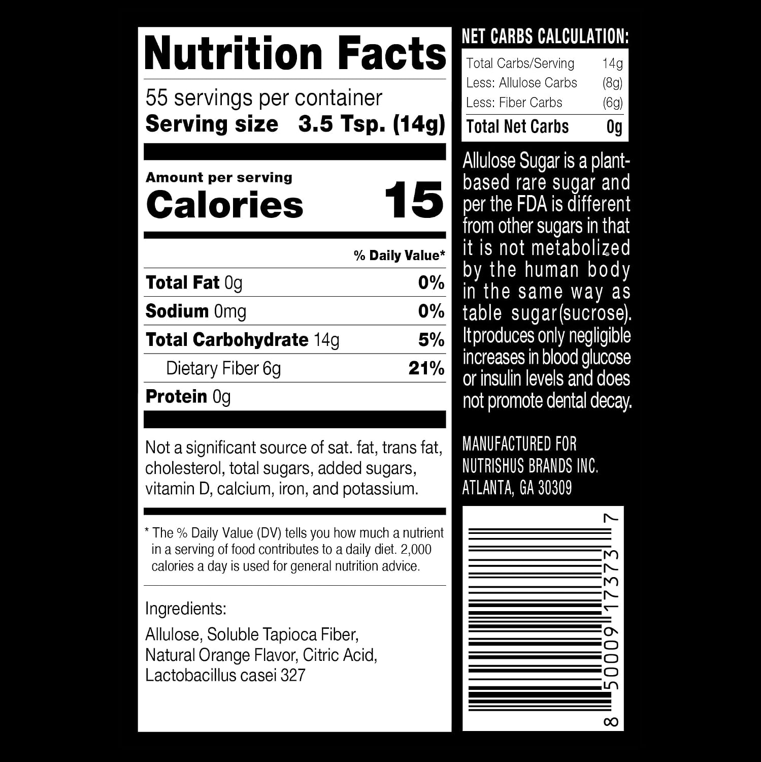 RxSugar Fiber Pro | 6g Prebiotic Fiber, 0 Sugar, 10 Billion CFU Probiotics | Dye-Free, Orange | Blood Sugar Friendly | Supports Appetite Control | Non-GMO | Gluten-Free
