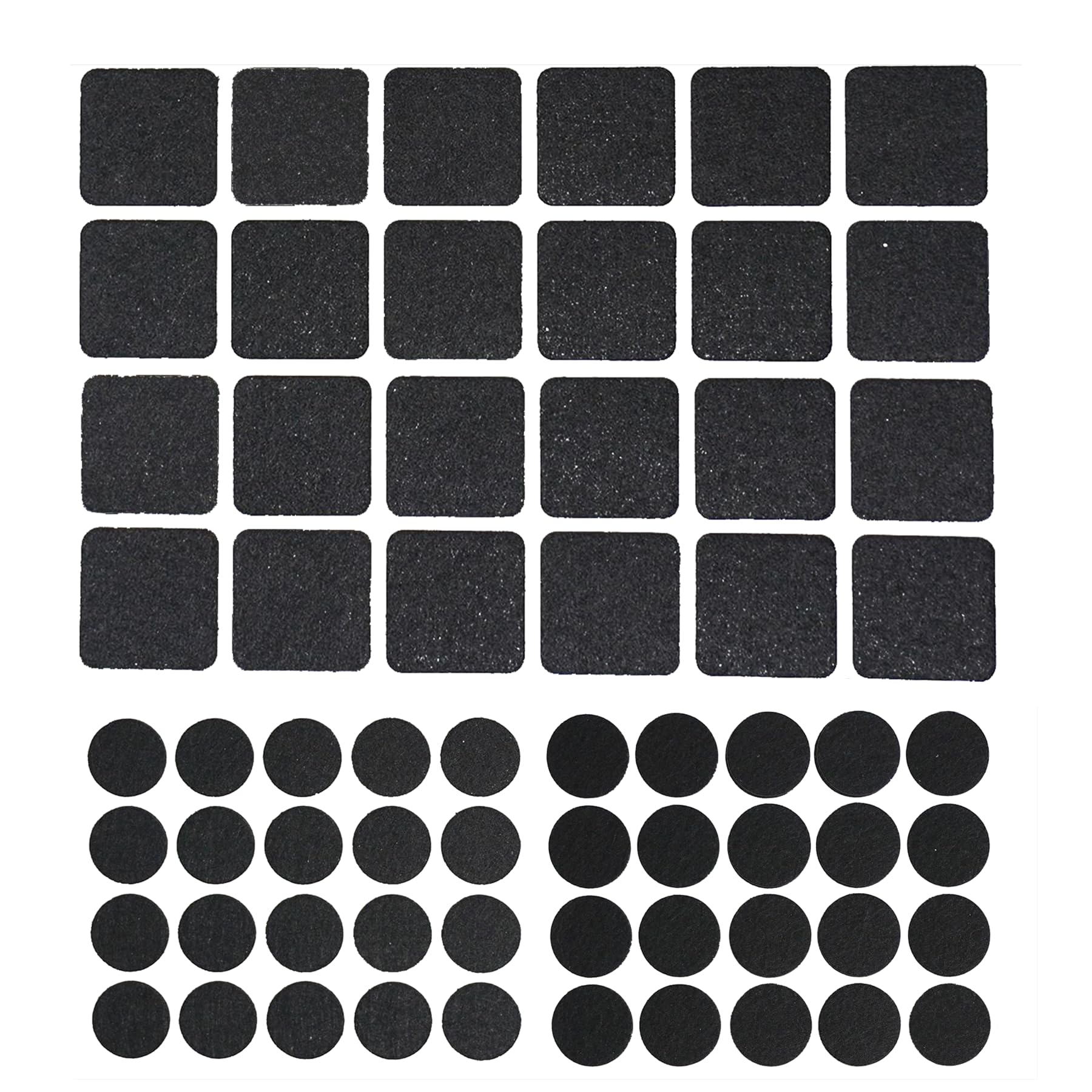 Dapetz ® Black Felt Furniture Pads Floor Protectors for Chairs & Tables with Many Big Sizes Multi-Surface Cushioning No Residue Adhesive Protect Any Type of Hardwood & Laminate Flooring (Pack of 60)
