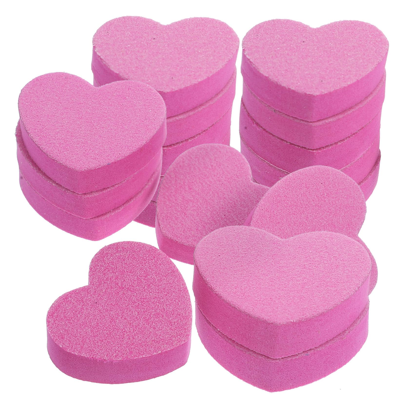 FRCOLOR 250 Piezas amor lima de uñas limas para uñas limas archivos de arte de bloque de lima de lima de de manicura lima de bloque de lijado esponja rosa