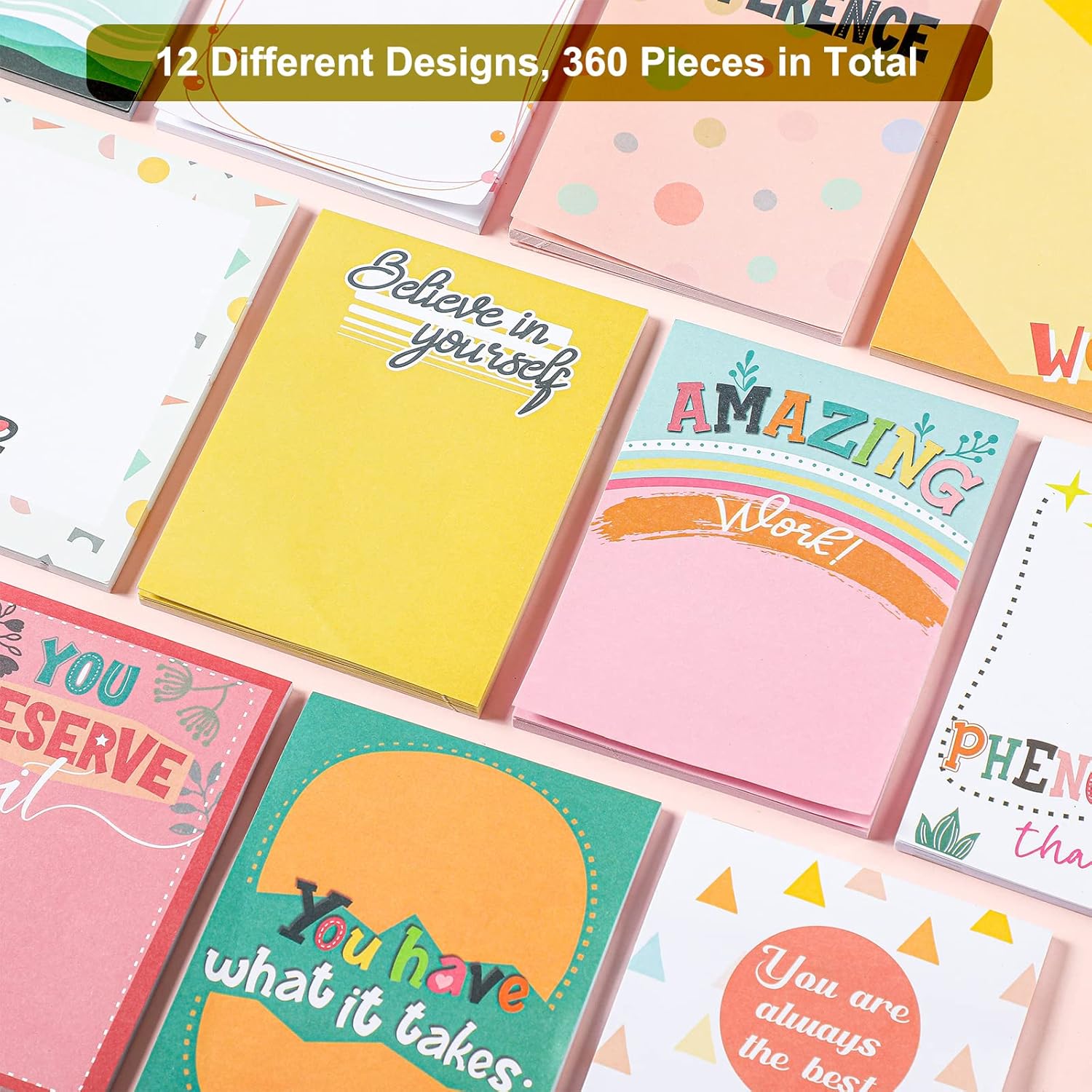 12 Pieces Empowering Stiy Note Pads Motivatal Educator Stiy Notes