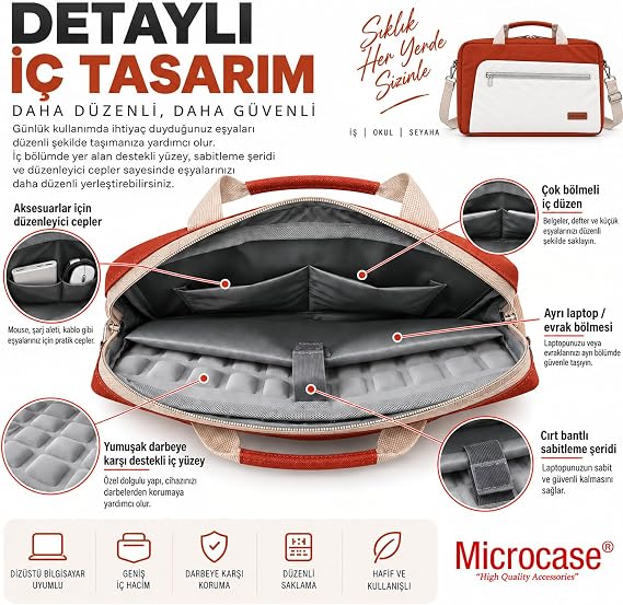 Microcase Honor Magic Pad 2 12.3 inch ile uyumlu 4in1 SET Siyah Tablet Çanta + Bluetooth Klavye + Mouse + Tablet Standı Krem Kiremit - SİYAH AL5919