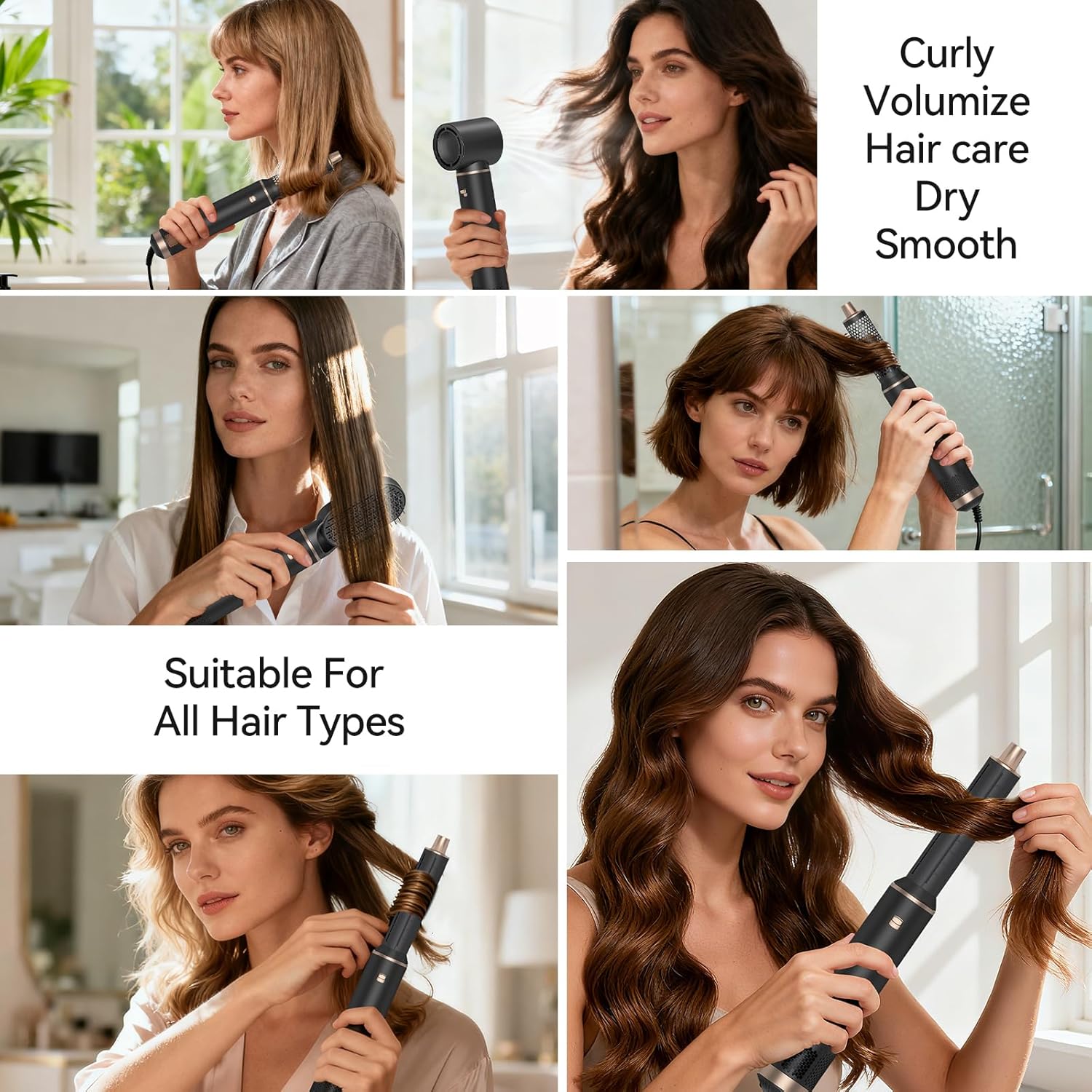 Blow Dryer Brush 5 in 1: Ionic Hot Air Styler Hair Dryer for Smooth Blowouts & Frizz-Free Volume - Image 5