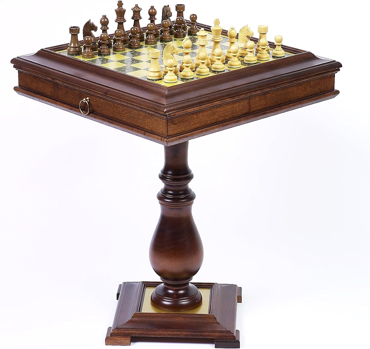 Bello Games New York, Inc. Majestic Staunton Chessmen & Venezia Chess Table from Italy