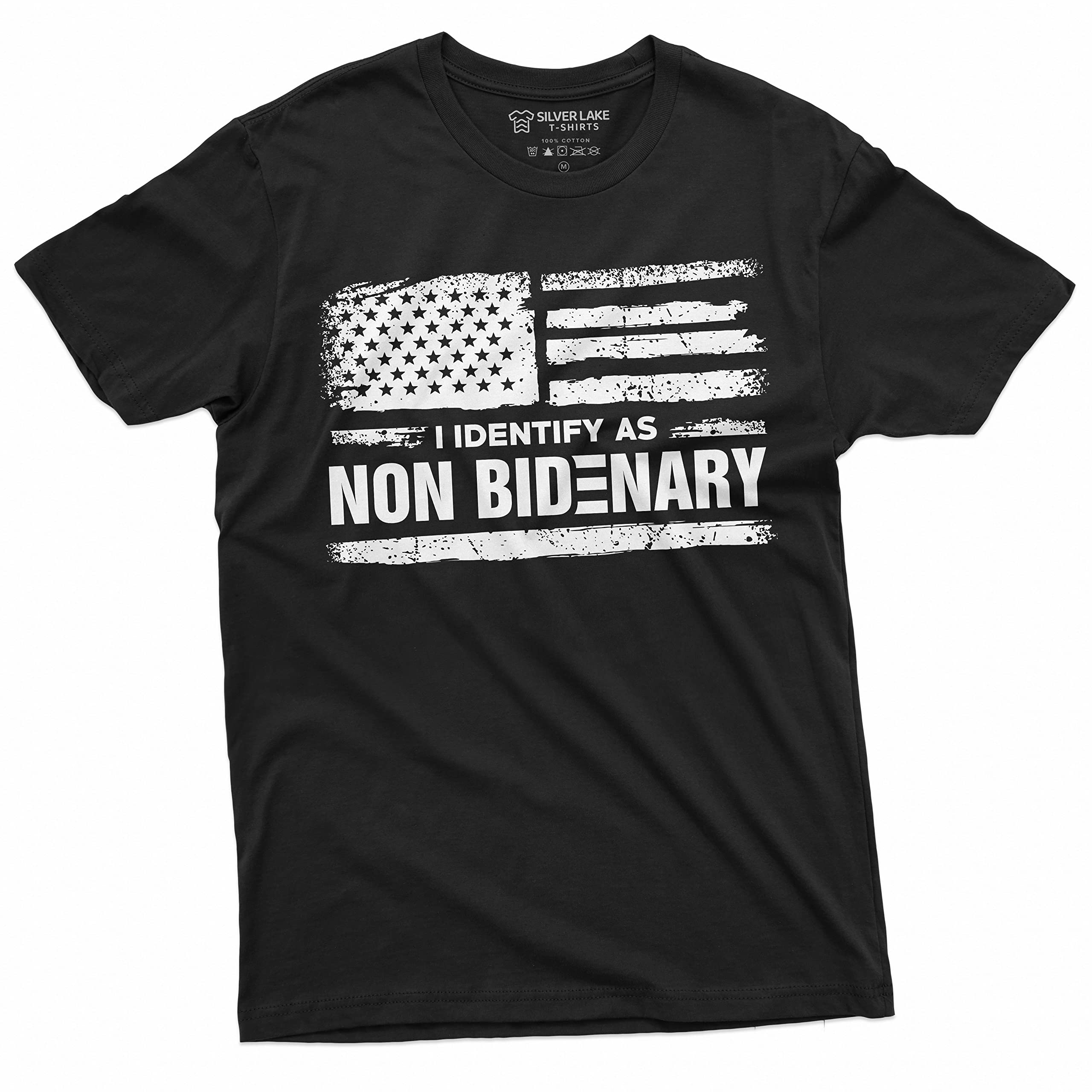 Silver Lake T-shirtsI identify as Non Bidenary Funny Tee shirt Political Shirt Anti Biden Mens Tee