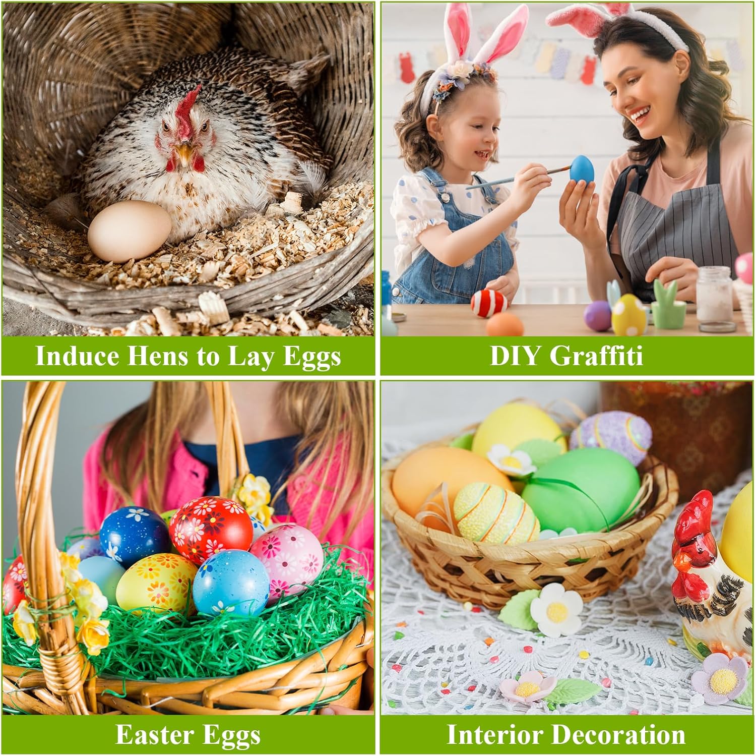 CertBuy 30 Pack Wooden Fake Eggs, 2.3 inch Wooden Eggs, Fake Easter Egg for Painting, Decorating, Crafting and DIY