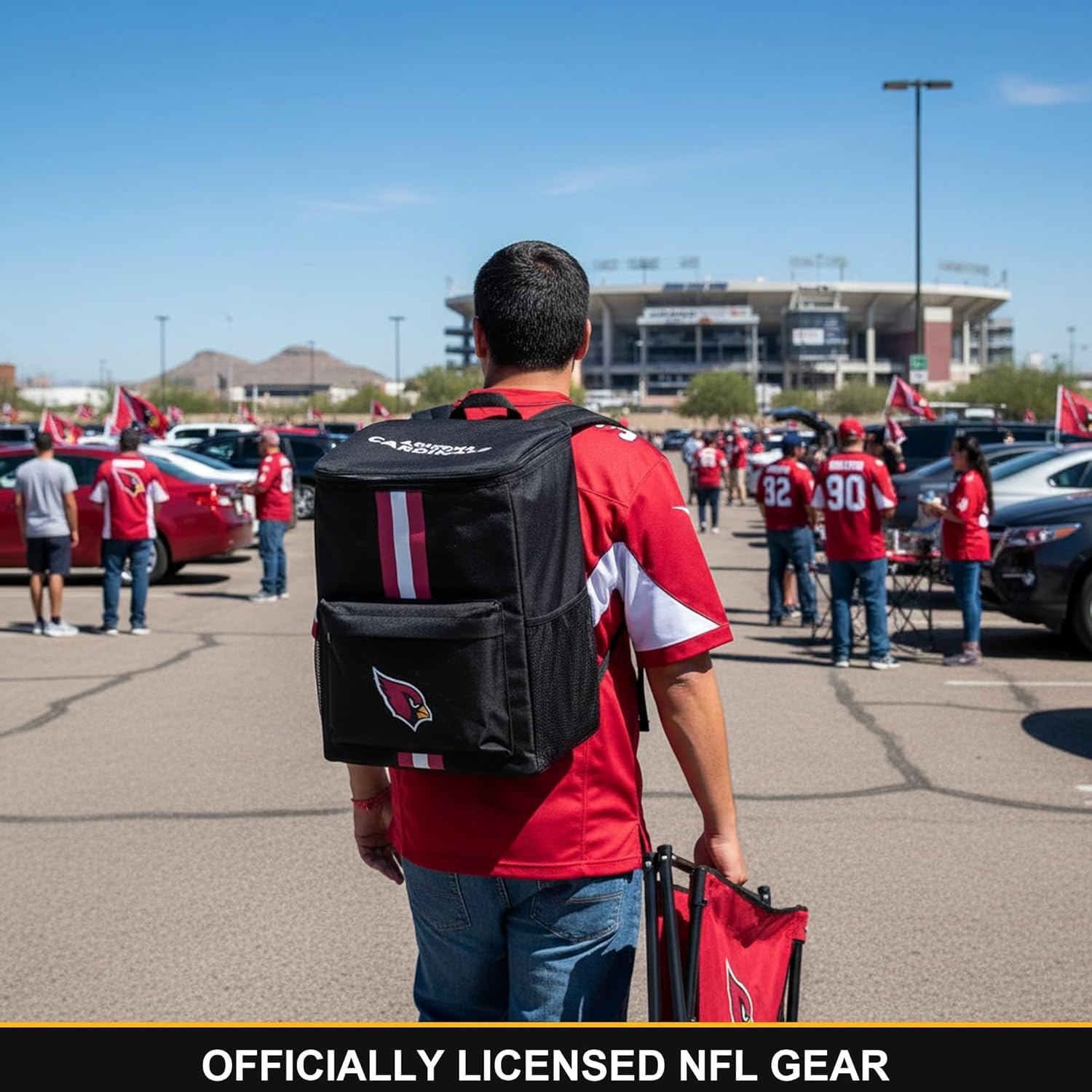 Cooler Backpack – Portable Soft Sided Ice Chest – Insulated Bag Holds 36 Cans - Football Gear – Show Your Team Spirit with Officially Licensed Fan Gear