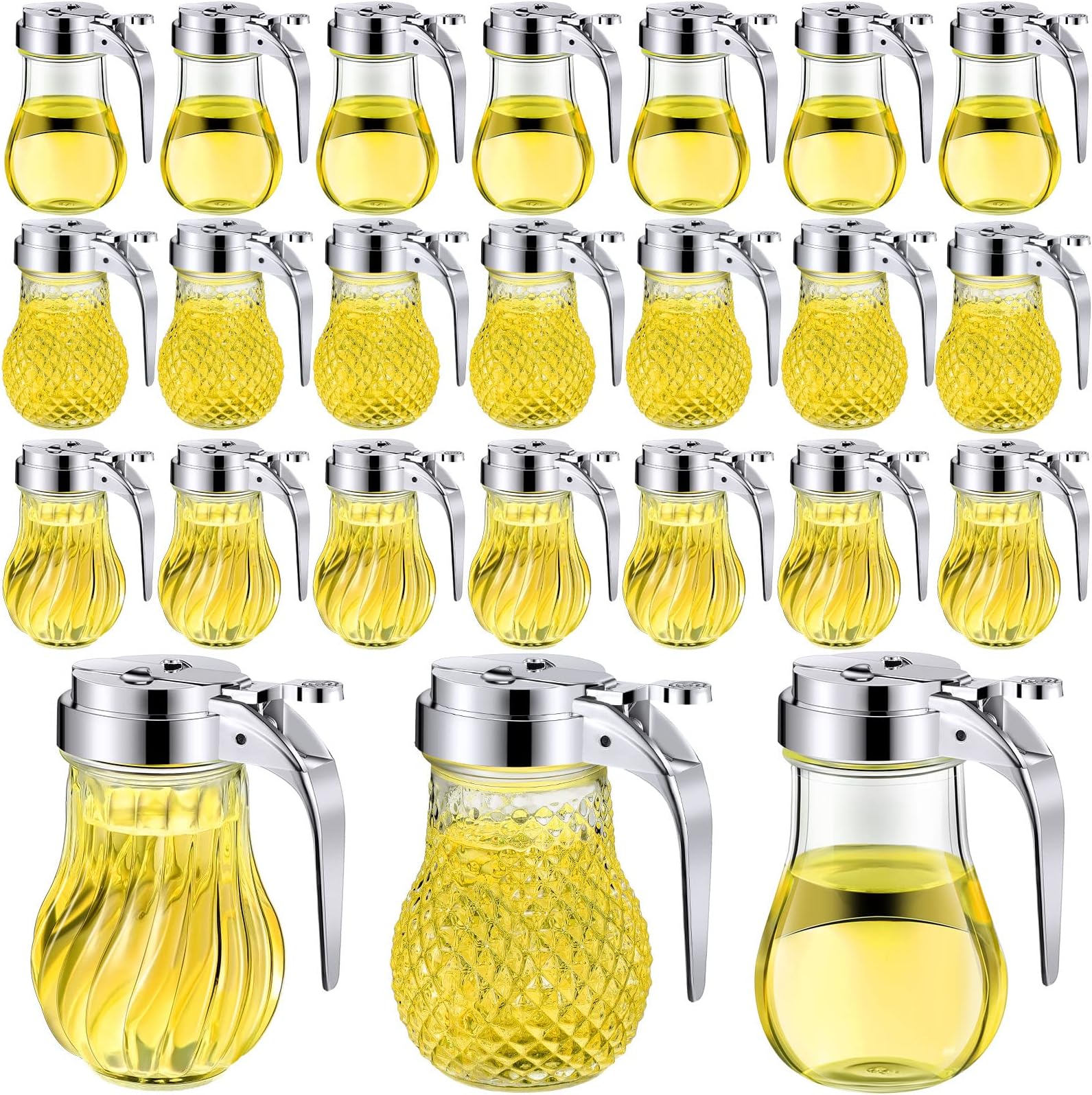 Amazon.com: Xinnun 24 Pcs Syrup Dispenser 6 oz Glass Syrup Dispenser ...