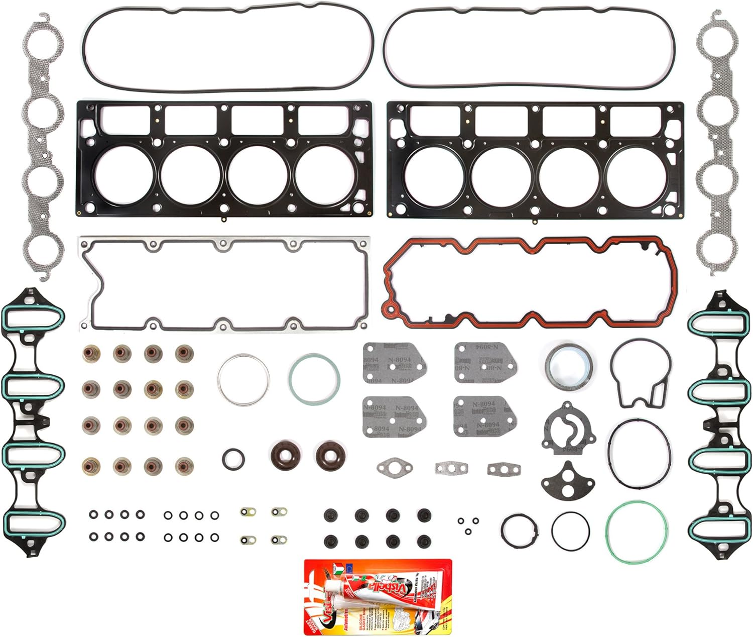Compatible With 02-11 Chevrolet GMC Buick Cadillac 4.8 & 5.3 OHV C, M, P, T Head Gasket Set