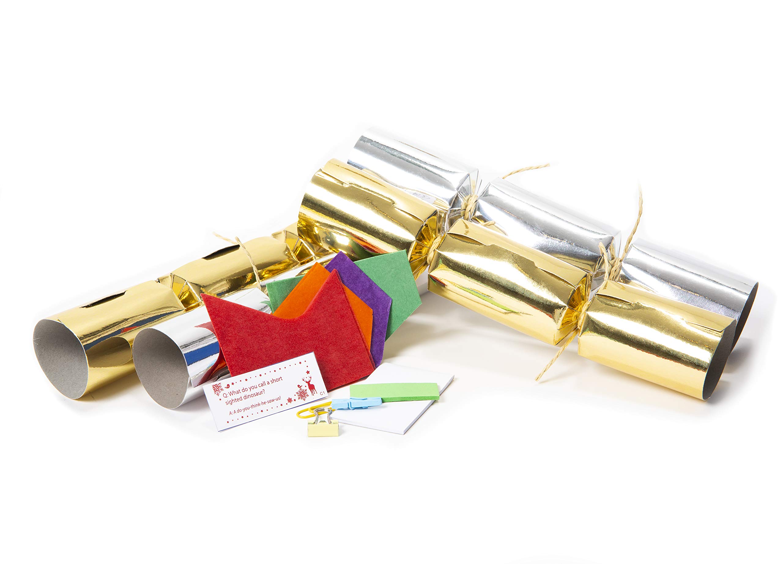 Bespoke 77 Ltd Eco Friendly Christmas Crackers - 1 Box of 50 GOLD & SILVER 10inch