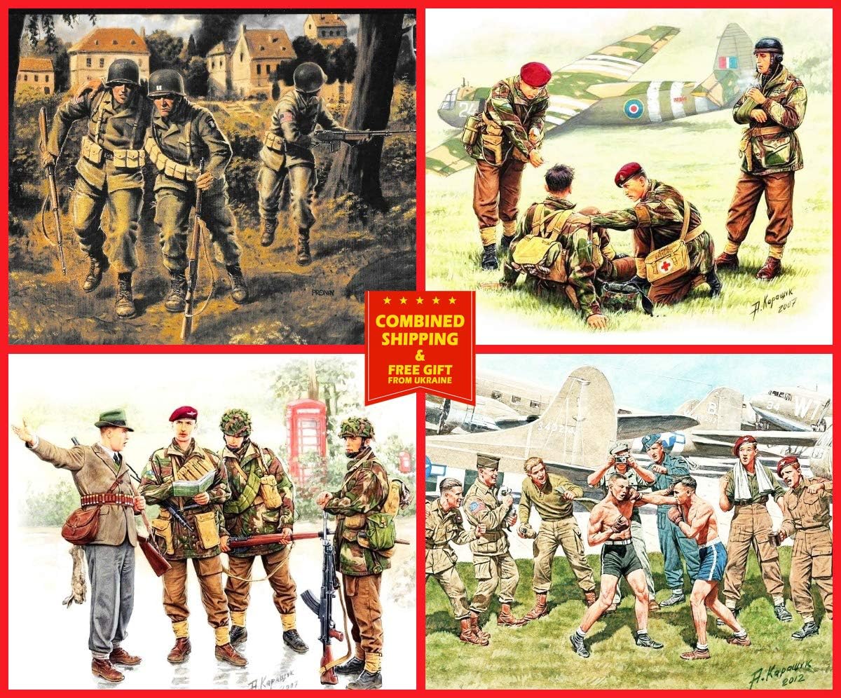 Masterbox Bundle LOT of British and American Paratroopers Series 4 Plastic Kits 1/35