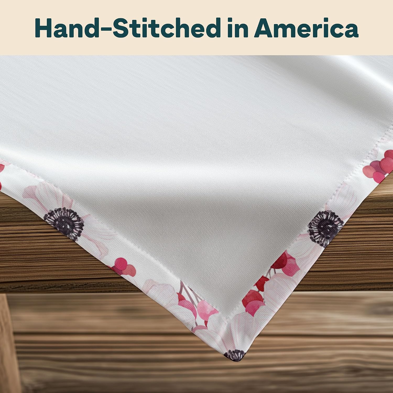 Winslow & Brody Spring Tablecloth | Made in America Linen Table Cloths | Scratch, Stain & Wrinkle Resistant | Floral Tablecloth Kitchen Decor | Dogwood & Berries - 60" x 120" Rectangular