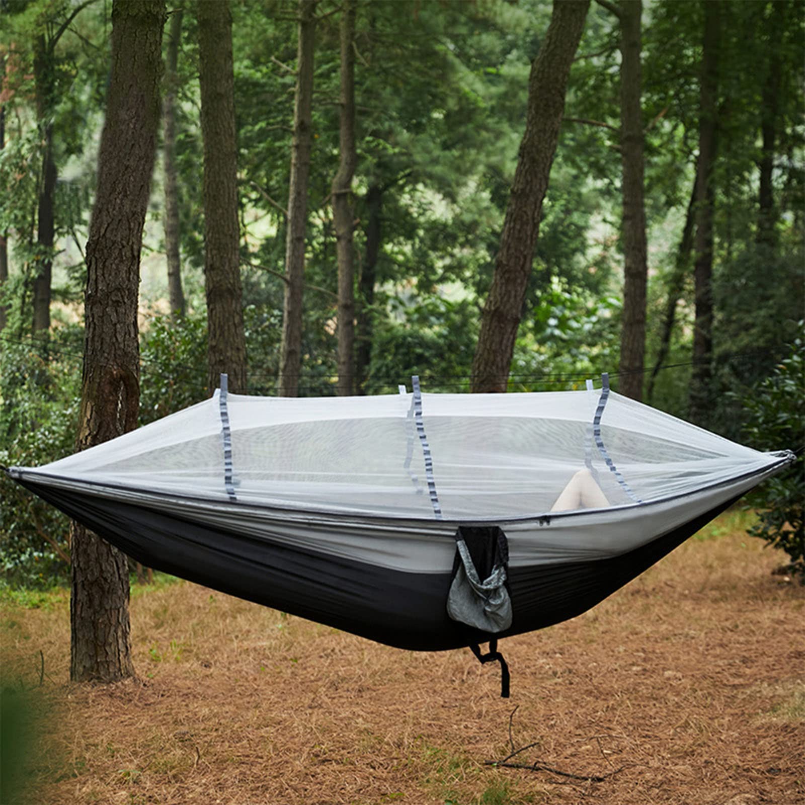 Hamaca de Ocio para Parque al Aire Libre, Equipo de Campamento de Campo, Hamaca de Malla de cinturón Engrosada