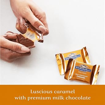 Ghirardelli Milk Chocolate Caramel Squares, 5.32 oz Bag