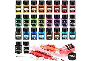 Resiners Mica Powder for Epoxy Resin | 26 Colors Epoxy Resin Color Pigment Set