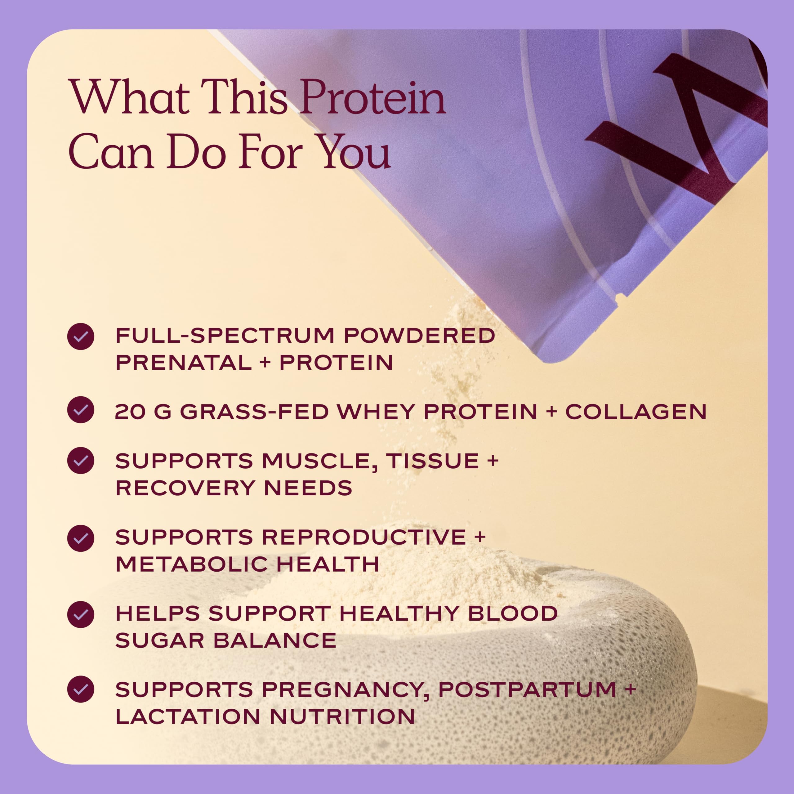 Prenatal Protein+ for Her – Protein & Collagen Powder, Vanilla, 20g — Amazon image 2