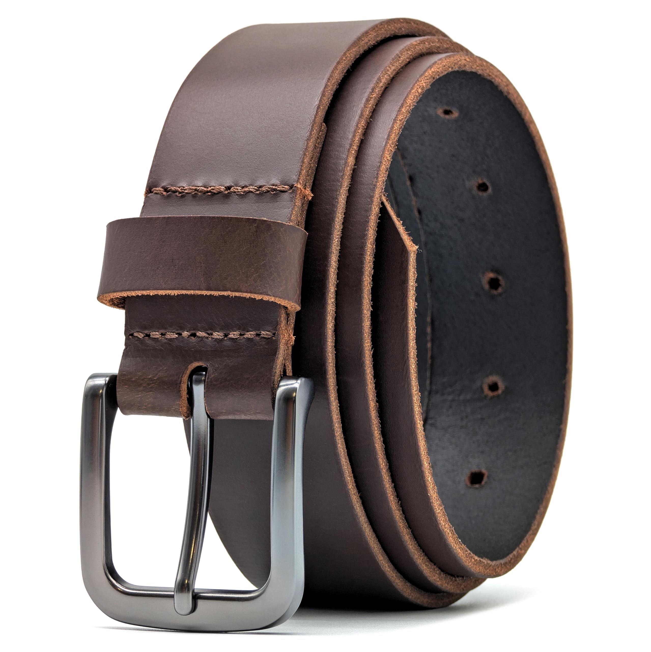 Men’s 1.4” Full Grain Leather Belt, Made in England